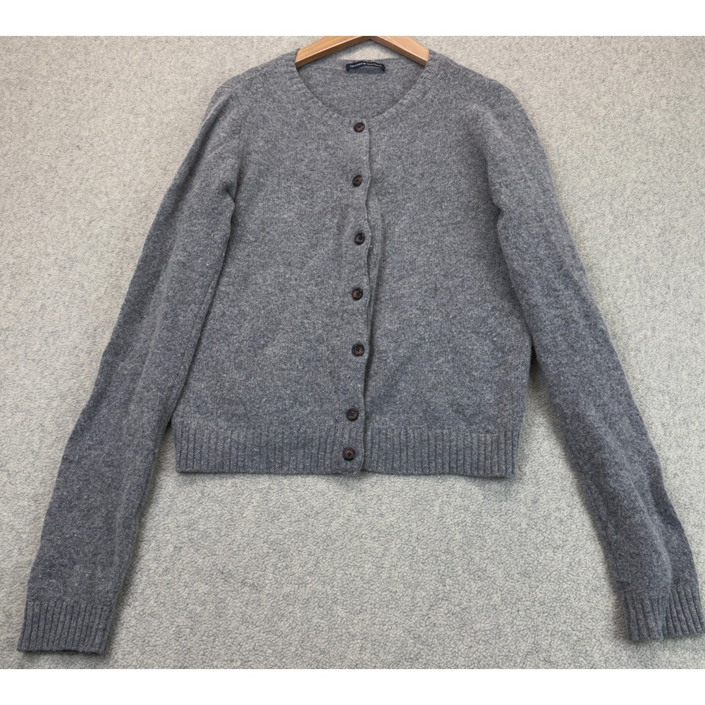 Brandy Melville Womens Button Front Cardigan Sweater Gray Knit Long Sleeve S/M